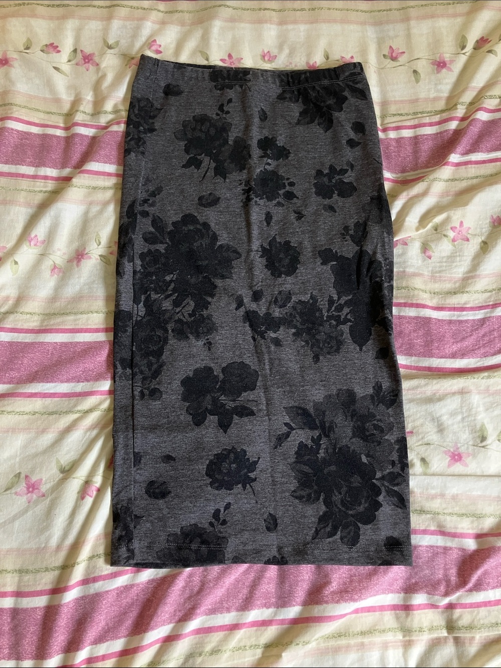 garage floral pencil skirt
